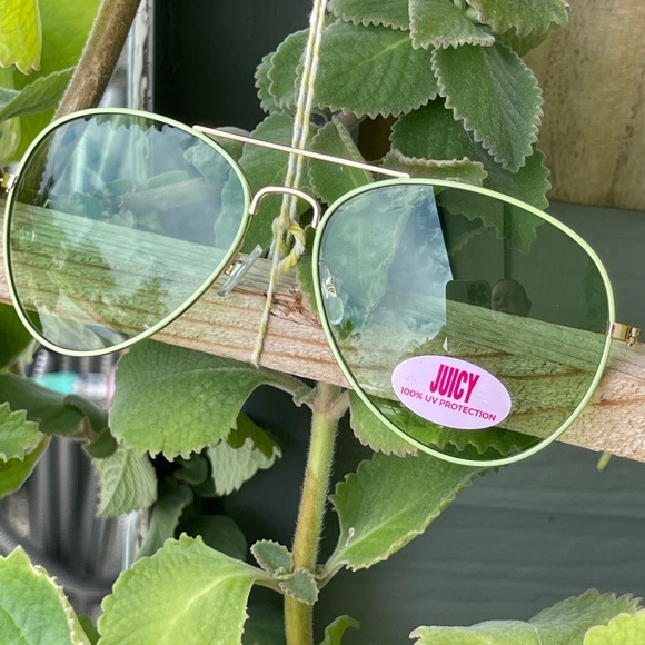 JUICY COUTURE Tony Sunglasses In Shiny Gold-Green 58-17-145 Unisex - Picture 11 of 12